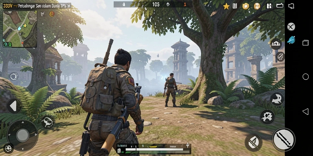 Tampilan seru dari gameplay 333V yang menampilkan aksi bertempur