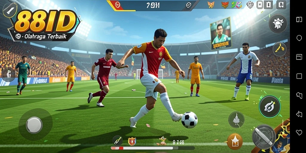Tampilan gameplay menarik dalam 88ID menampilkan aksi olahraga seru.