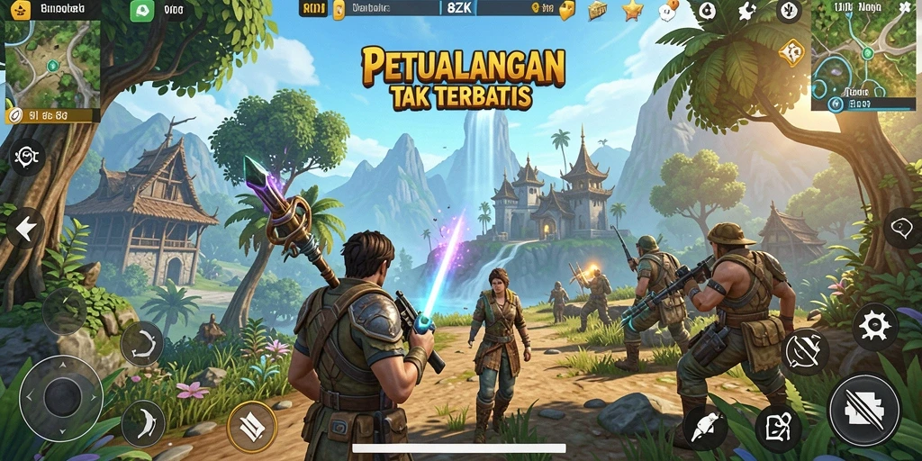 Tampilan menarik dari gameplay dunia terbuka 8ZK.