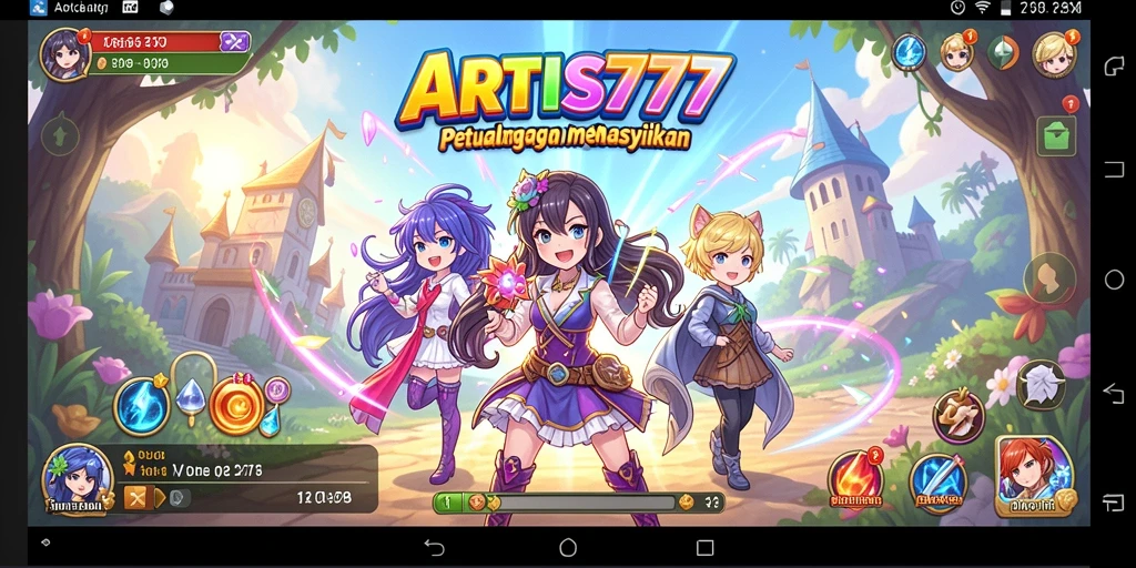Tampilan gameplay yang menampilkan karakter anime dalam aksi.