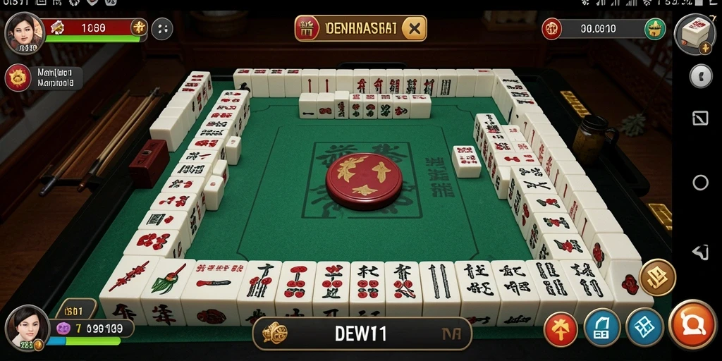 Screenshot DEWI11 menampilkan gameplay Mahjong yang menarik dan menantang.