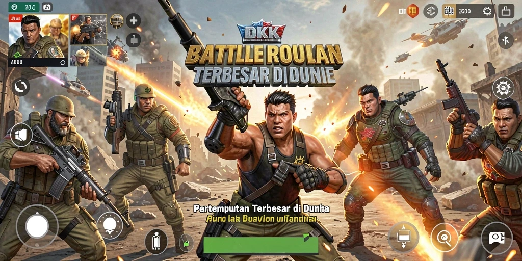 Gameplay mendebarkan DKK di dalam arena Battle Royale.