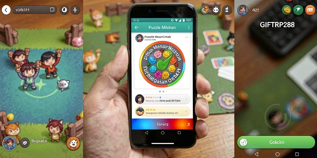 Screenshot gameplay GIFTRP288 menampilkan serunya menyelesaikan teka-teki Puzzle.