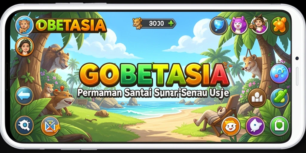 Tampilan gameplay menarik dari GOBETASIA yang penuh warna.