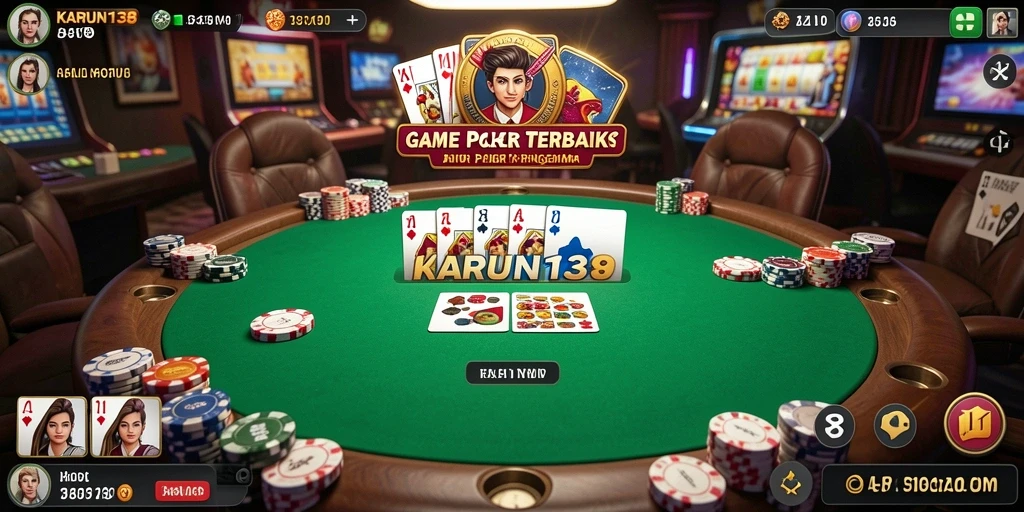 Tampilan gameplay Poker yang seru dan menantang di KARUN138.