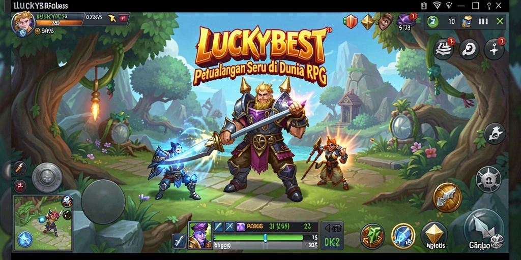 Tampilan gameplay LUCKYBEST yang mendebarkan dan penuh aksi.