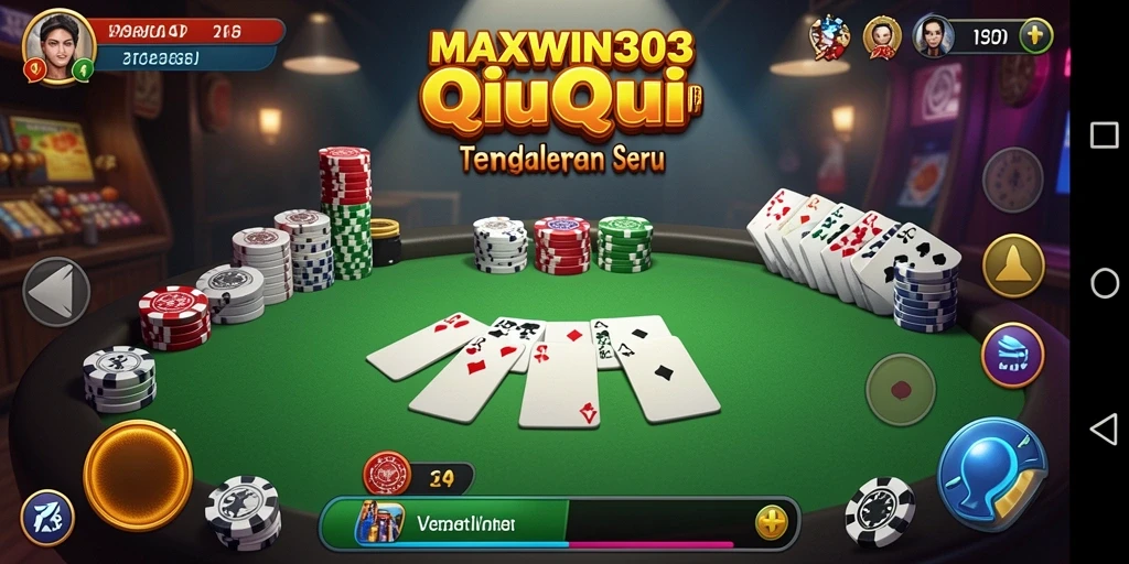 Tampilan menarik dari gameplay QiuQiu MAXWIN303 yang seru.