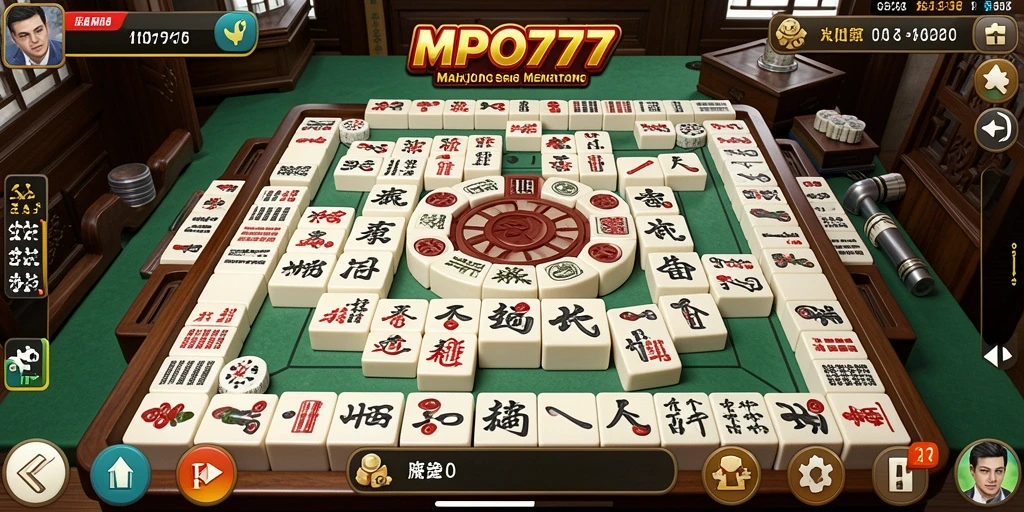 Tampilan gameplay MPO777 yang menarik dengan tema Mahjong.