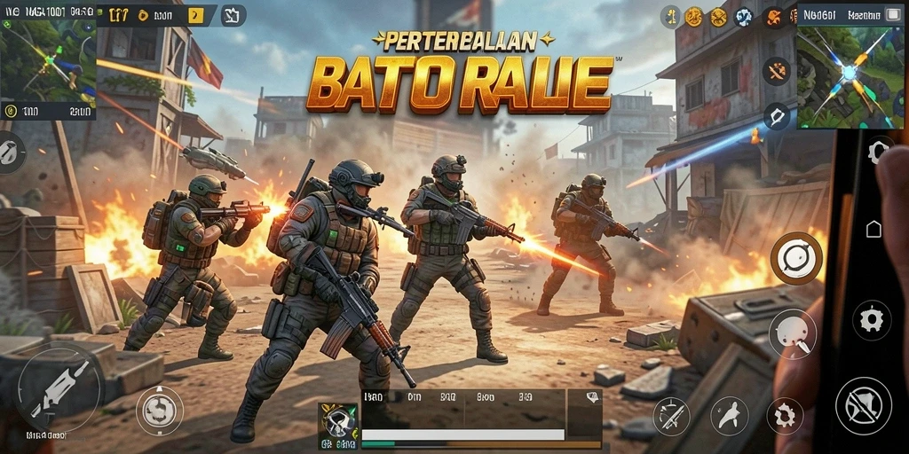 Tangkapan layar gameplay NAGA1001 dalam aksi pertarungan Battle Royale.