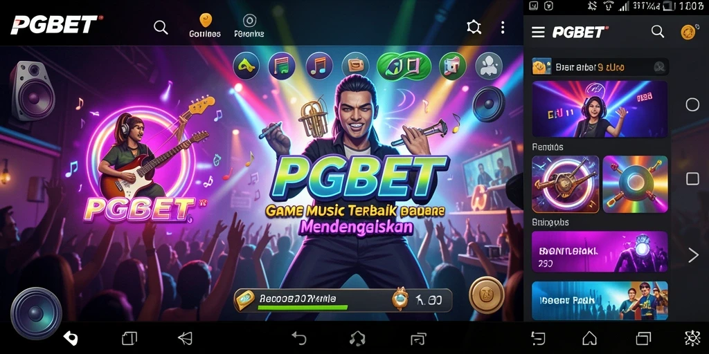 Tampilan visual PGBET saat mendengarkan musik yang menyenangkan.