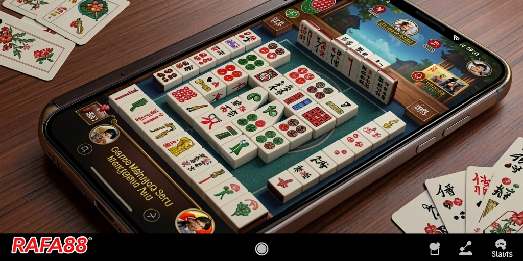 Tangkapan layar gameplay RAFA88 yang menunjukkan keseruan permainan Mahjong.