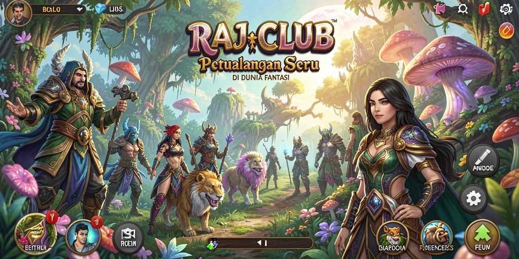 Tangkapan layar RAJACLUB menunjukkan aksi seru dalam petualangan.
