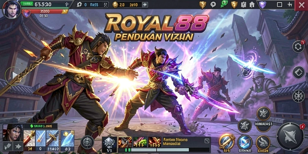 Gameplay pertarungan yang intens dan mendebarkan di ROYAL88.