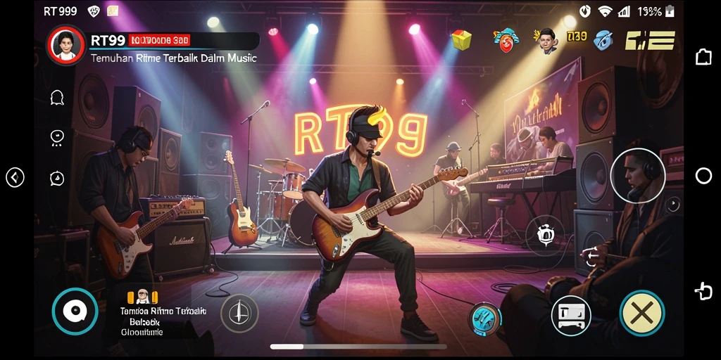 Tampilan menarik saat bermain game musik RT99.
