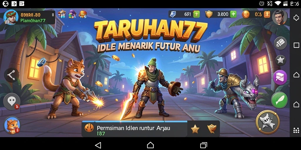Screenshot gameplay TARUHAN77 menampilkan momen seru dalam game Idle.