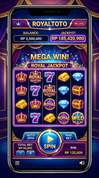 Pengguna sedang menikmati pengalaman mengunduh aplikasi di royaltoto.
